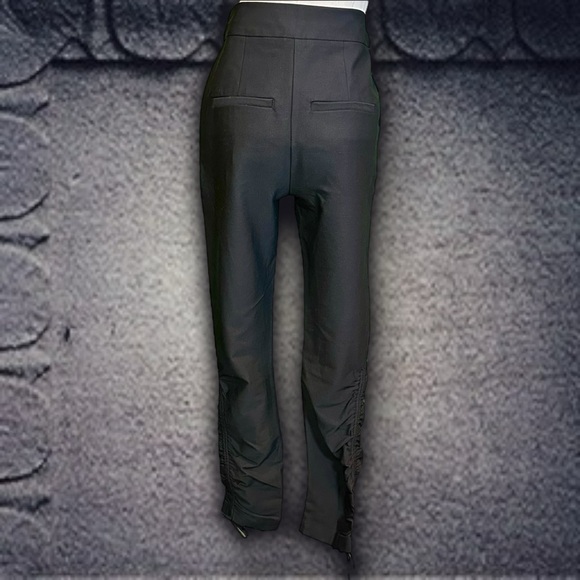 NWT Derek Lam 10 Crosby ‘Camryn’ Ruched Slim Pant in Black Size 0 - Picture 9 of 16